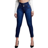 Jeans Dama Seven Push Up Colombiano Cintura Alta Moda Mujer