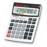 Calculadora De Escritorio- Mostrador Motex 8113-12 16x12cm Color Negro