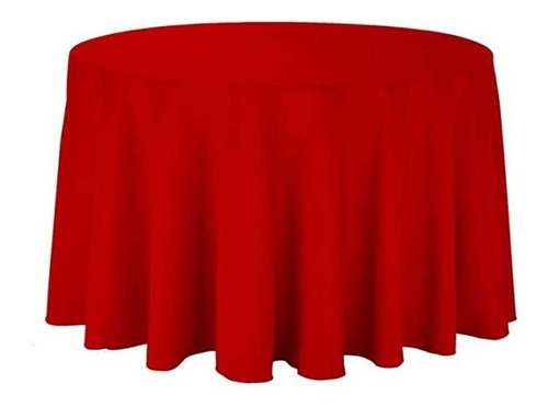 Mantel Redondo Rojo Bistech 3 Metros