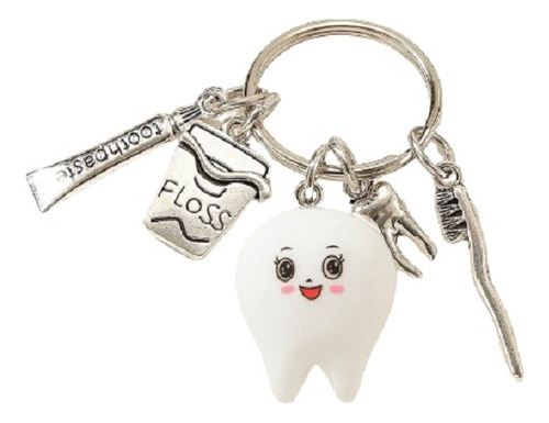 Pack 6 Llaveros Con Colgantes Regalo Diseño Dentista Muelita