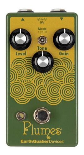Pedal Earthquaker Devices Plumes Efeito Overdrive Cor Verde
