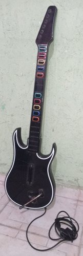 Guitarra Antiga Preta P/ Videogame Playstation Decoração 