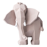 Figura Geométrica De Elefante De Resina Para Decoración De H
