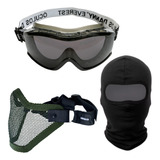 Oculos Tatico Airsoft Mascara Meia Face Tela Balaclava