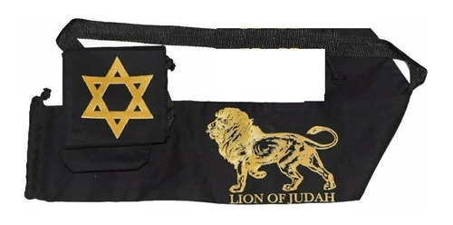 Capa De Shofar De Carneiro 40 Cm - Bandeira De Israel