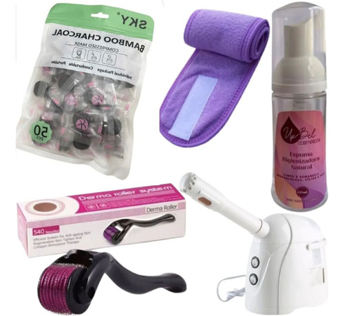 Kit Máscara Desidratada Facial Vaporizador + Espuma + Brinde