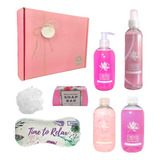 Kit Aromas Relax Caja Regalo Mujer Box Zen Rosas Spa Set N08