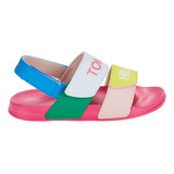 Sandalia Para Niña Tommy Hilfiger Velcro Multicolor 3298 A4