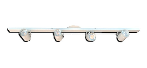 Barral Aplique Riel 4 Luces Gu 10 Led Blanco 1 Metro Lf 