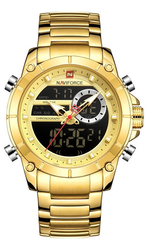 Relógio Masculino Dourado Naviforce 