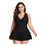 Tankini Tipo Vestido, Tallas Extras Xl A 5xl