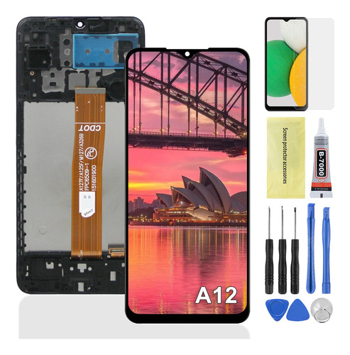 Pantalla Lcd Para Samsung A12 Con Marco Sm-a125m A125f Orig 