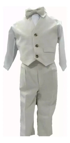 Traje Lino Bautizo Niño Bebe Ceremonia Talla 6 A T10