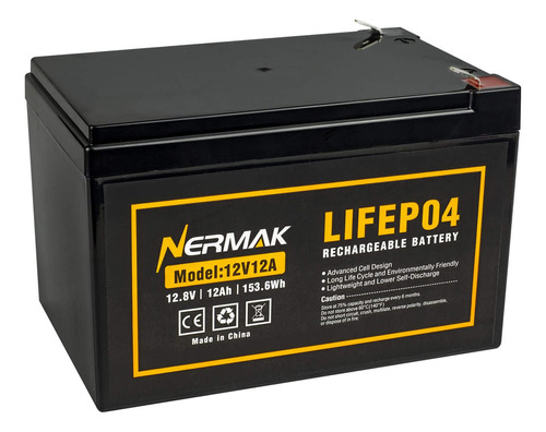 Nernak Batera De Ciclo Profundo Lifepo4 De Litio De 12 V 12