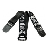 Rivers Bx07 Tahali Correa Guitarra Calavera Cruz Plata Strap