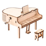 Yii Wmoc Caja De Música Con Rompecabezas De Madera 3d, Piano