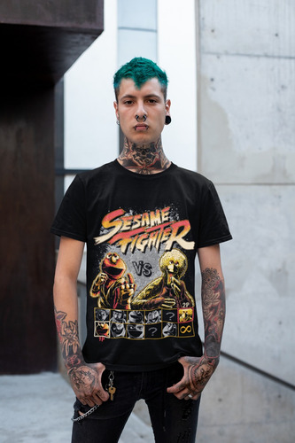 Camiseta Plaza Sesamo Street Fighter