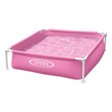 Piscina Infantil 342l Armação Estrutural Frame Rosa Intex