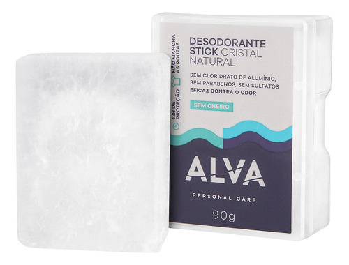 Alva Desodorante Cristal Stick Stone Vegano 90g