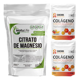 Citrato De Magnesio Puro 1kg + Colageno Hidrolizado 300g X 2