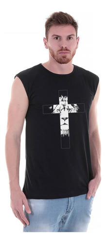 Camisa Regata Masculina Machão Camiseta Estampada Gospel