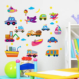 Pegatinas De Pared De Transporte Para Niños, Coches, Autobus