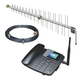 Telefone Cel  Rural 4g Wifi Com Antena E Cabo De 15m