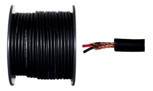 Rollo De Cable Para Micrófono Color Negro