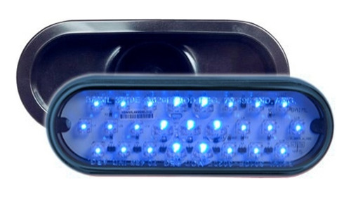 Faro Electronico Oval12/24v Lateral 25 Leds Azul Baiml