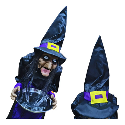 Boneco Halloween Bruxa Macabra Sons, Luzes, E Movimentos