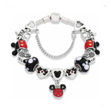 Pulsera Mimi Mickey Black Regalo Compatible Pandor Swarovsky