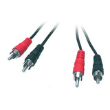 Cable De Audio 2 Rca Macho A 2 Rca Macho 1.5 Metros Negro