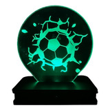 Lampara Led 3d Holograma  Con Control Pelota De Futbol Gol