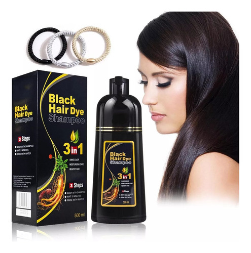 Champú Black Instant Hair Colour Para Cabellos Grises