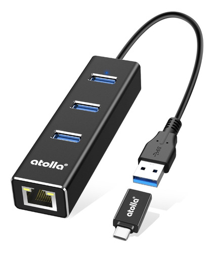 Adaptador Atolla Hub Usb 3.0 A Ethernet Rj45 De 1000 Mbps