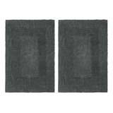 Cotton Craft Smith Juego De 2 Alfombras De Baño Reversibles 