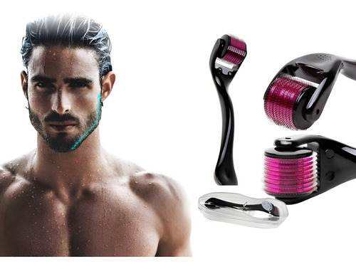 Dermaroller Facial Barba 0.5 Mm Titanio Regenera Colágeno