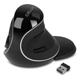 Mouse Inalámbrico Ergonómico Delux Con Receptor Usb, Mouse V