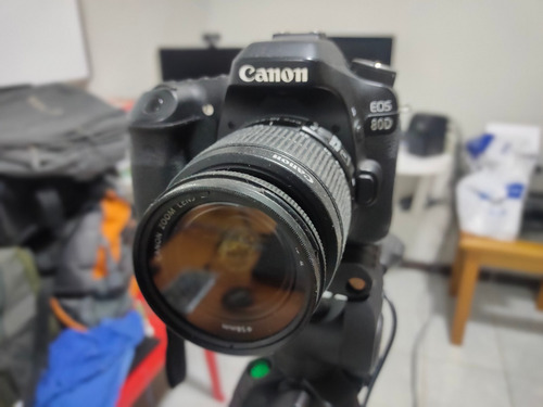  Canon Eos Kit 80d + Lente 18-55mm Is Stm Dslr Cor  Preto