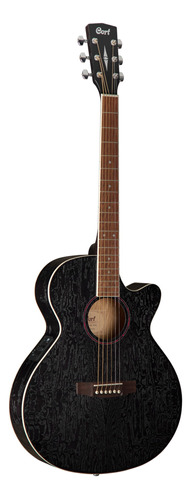 Guitarra Electro Acústica Cort Sfx-ab Para Diestros Open Pore Negro