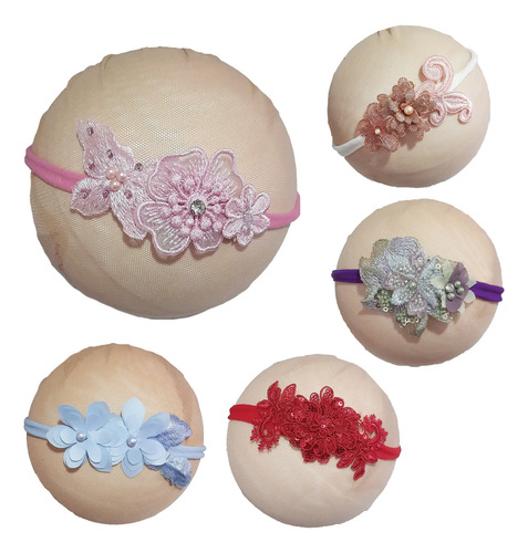 Tiara Bandita Diadema Para Bebé Recién Nacida Flores Finas