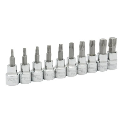 Set De 10 Dados Punta Hexagonal Métricos 1\u002F4'' Surtek F5100t | Envío gratis
