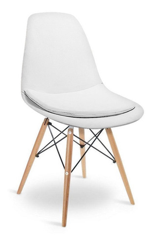 Capa Para Cadeira Eames Eiffel C/ Almofada Suede Branco