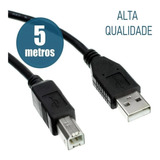 Cabo Usb Impressora Hp 2.0 Alta Qualidade 5 Metros Universal