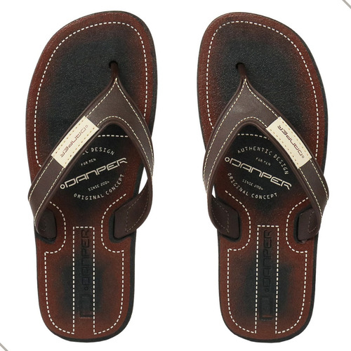 Chinelo Comfort Ortopedico Couro Masculino Leve Macio Praia