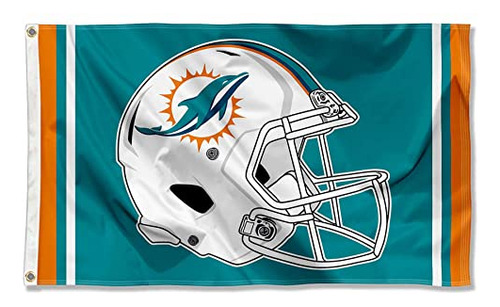 Miami Dolphins New Helmet Grommet Pole Flag
