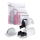 Set De 8 Blanco Malla Bolsa Para Lavar Ropa Lavadora