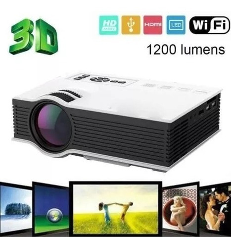 Mini Proyector Led Hd 1080p Hdmi Usb Sd Wifi 1200 Lumen 