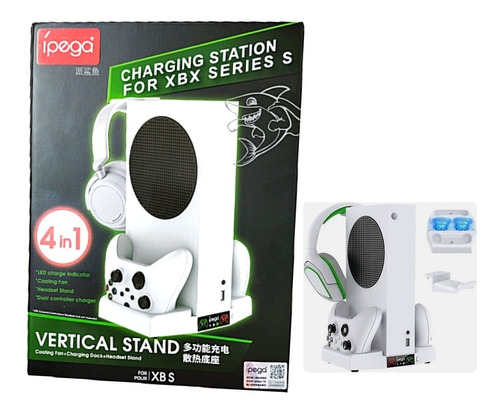 Base Estación De Carga Y Ventilador Para Xbox Series S 