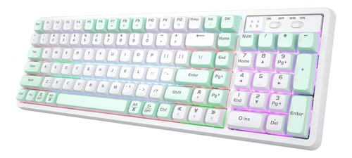 Teclado Mecanico Blanco Con Cable Rgb